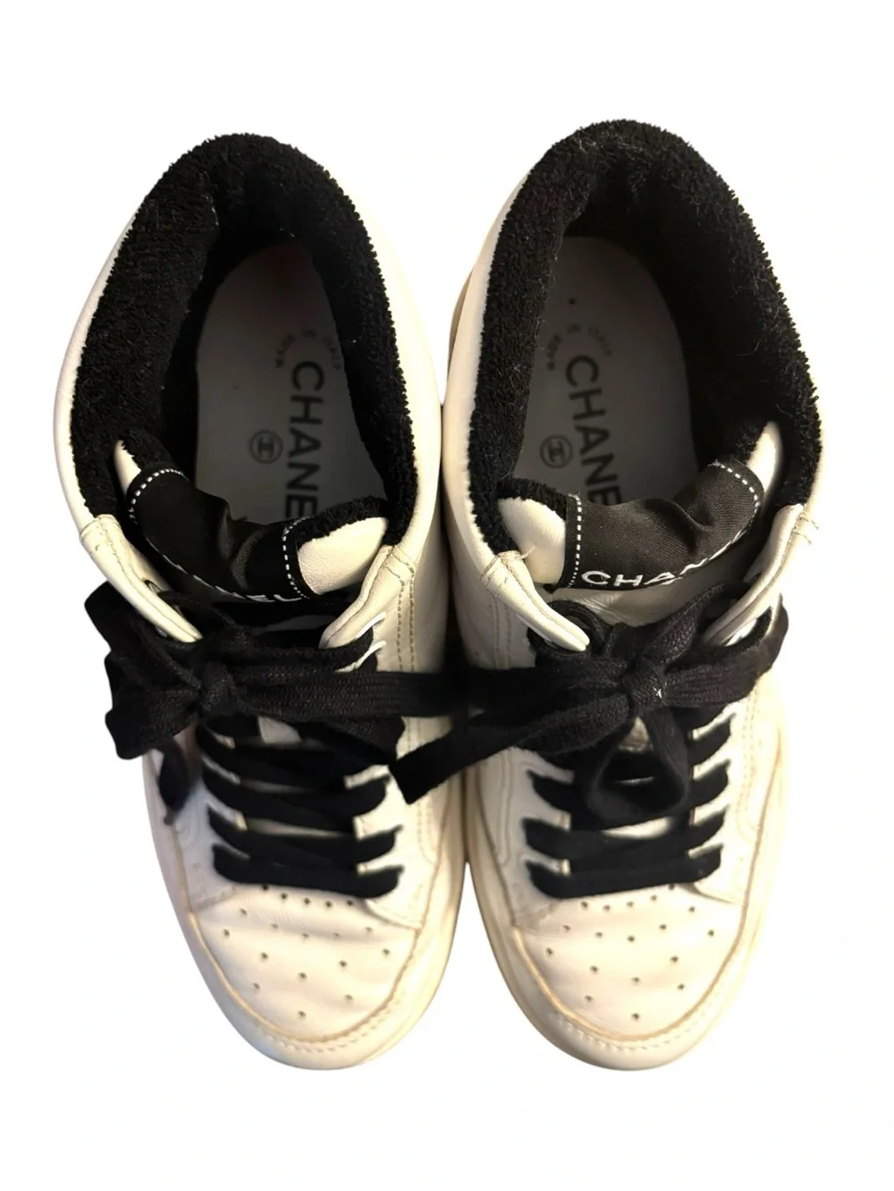 Chanel Logo High Top Sneakers - Picture 9 of 10
